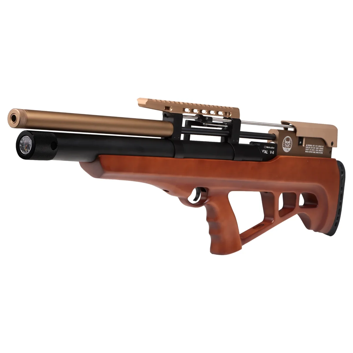 Rifle letal v-8 v8 doble calibre 5,5 y 6,35 (incluye 2 cañones) regulado