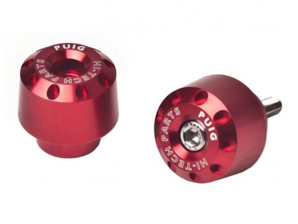 Contrapesos rojos cortos PUIG 8504R para manillar - Imagen 2