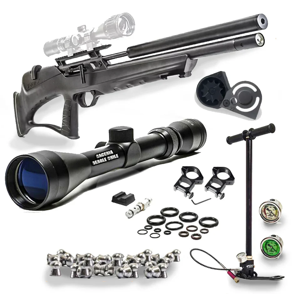 Rifle Pcp T-Rex Bullpup Con Mira Postón Bombín Cargador