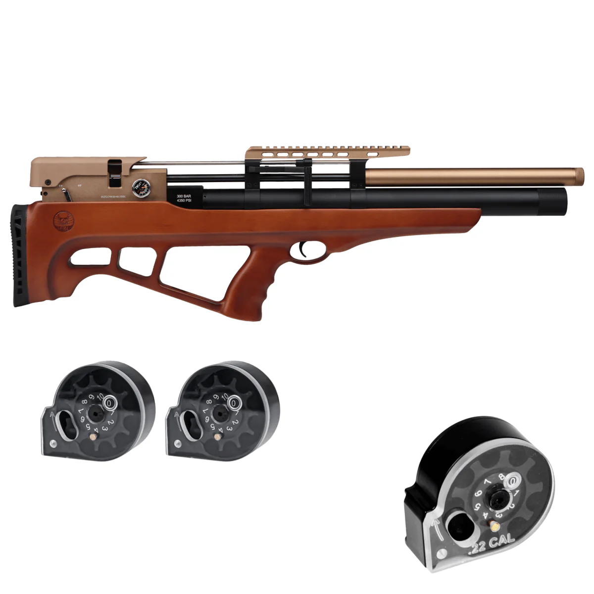 Rifle letal v-8 v8 doble calibre 5,5 y 6,35 (incluye 2 cañones) regulado - Imagen 3