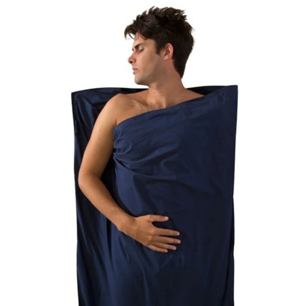 SACO SÁBANA ALGODÓN TRAVELLER LARGO RECT. AZUL MARINO - Imagen 2