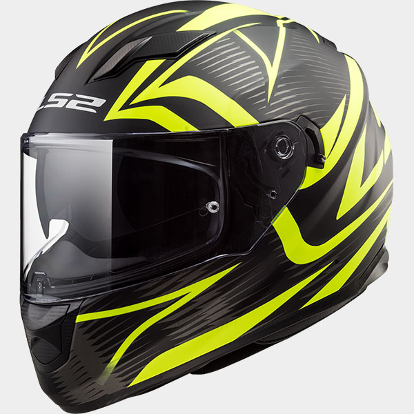 Casco LS2 FF320 Stream Evo Jink Matt Black H-V Yellow - Imagen 2