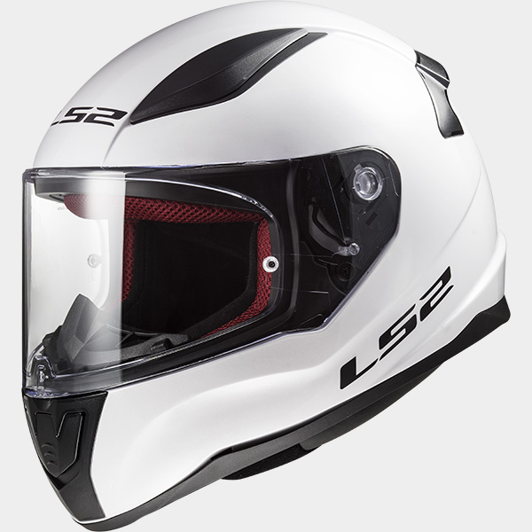 Casco LS2 FF353 Rapid Single Mono Gloss White - Imagen 2