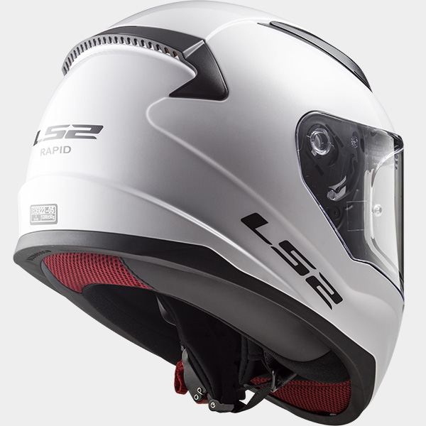 Casco LS2 FF353 Rapid Single Mono Gloss White - Imagen 3